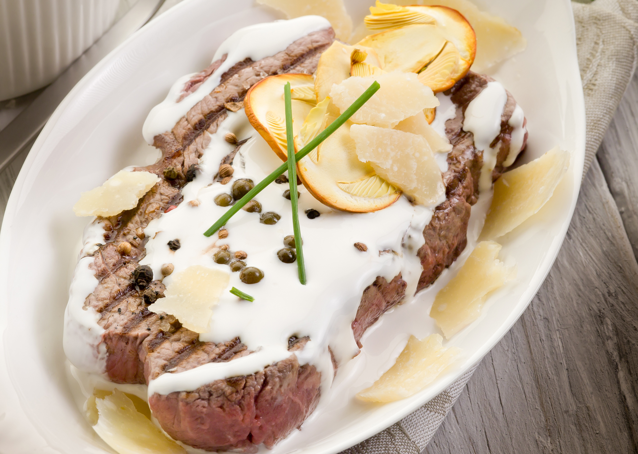 Entrecot con salsa de queso | Conservas Dani