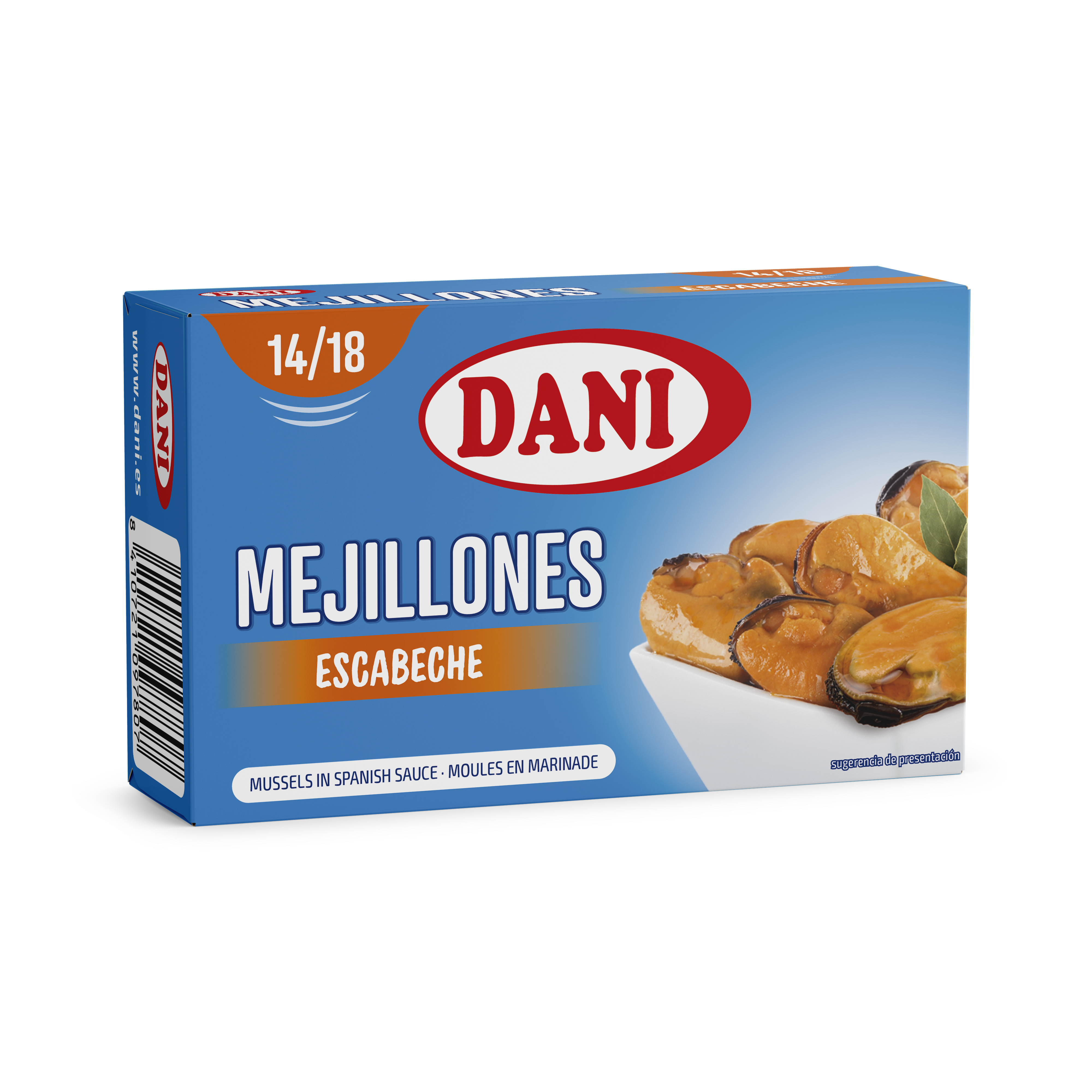 Mejillones en escabeche 13-18. 111g - Sin gluten - Dani