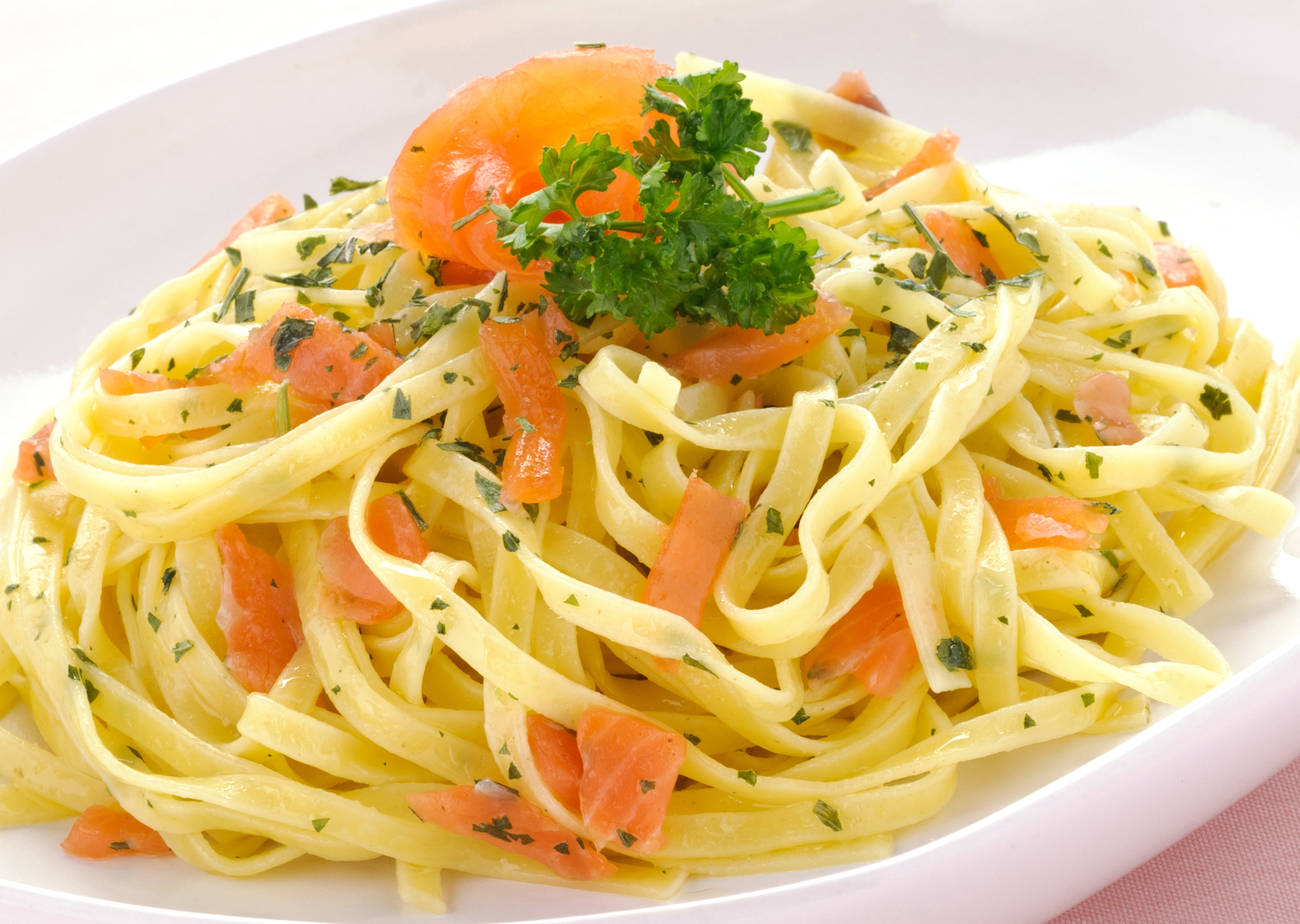 Salmón con pasta Recetas Dani
