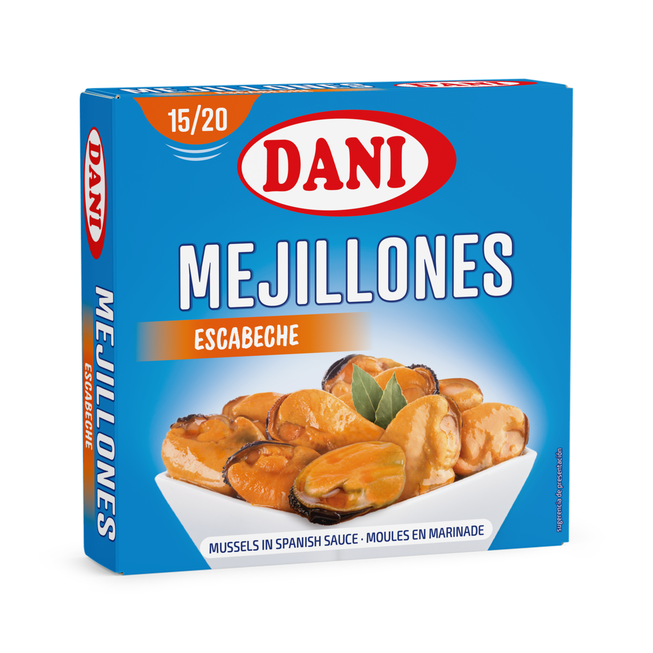 Mejillones en escabeche 13-18. 111g - Sin gluten - Dani