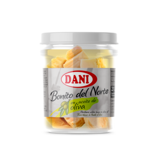 Front view Northern white tuna in olive oil 200g