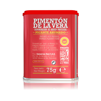 Back view Smoked hot paprika 75g