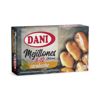 Mejillones chilenos "8/12" en escabeche 106g