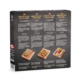 Vue arrière Bloc de sel rose de l'Himalaya pour la cuisson 3500g