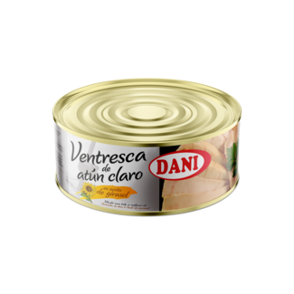 Vista frontal Ventresca de atún claro en aceite de girasol 900g