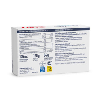 Sardines in olive oil (low salt) 120g