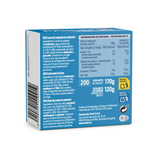 Carn de cranc al natural 170g