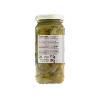 Side view Jalapeño pepper slices 235g