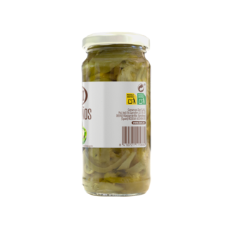 Side view Jalapeño pepper slices 235g