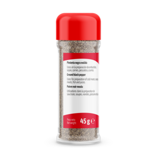 Vista lateral Poivre noir moulu 45g