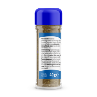 Vista lateral esquerdo Tempero Frango 40g