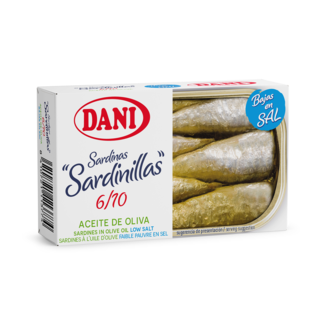 Sardinillas en aceite de oliva bajas en sal 90g