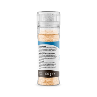 Vista lateral - Izquierda Sal marina ahumada con molinillo 100g
