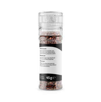 Vista lateral - Izquierda Pimienta negra con molinillo 45g