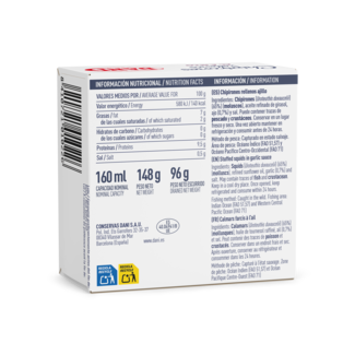 Vue arrière Calamars farcis sauce à l'ail 148g