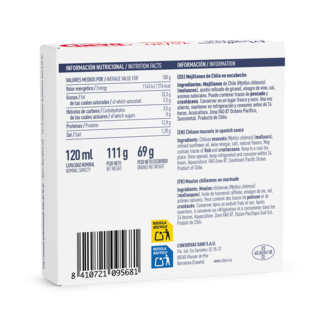 Mejillones de Chile en escabeche RO120 15-20