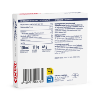 Almejas rosadas (machas) al natural