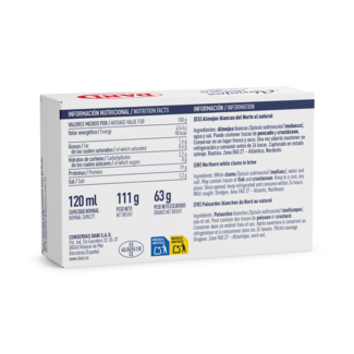 Almejas blancas del Norte al natural 111g