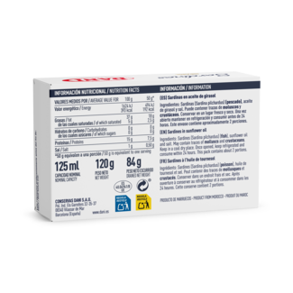 Sardinas en aceite de girasol RR125