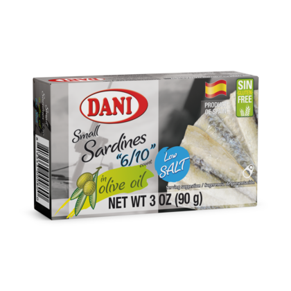 Small sardines in olive oil (low salt) 90g / FDA