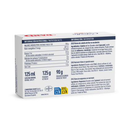 Mackerel fillets in spanish sauce 115g / DIPOA