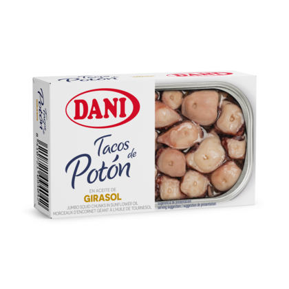 Jumbo squid chunks in sunflower oil 106g